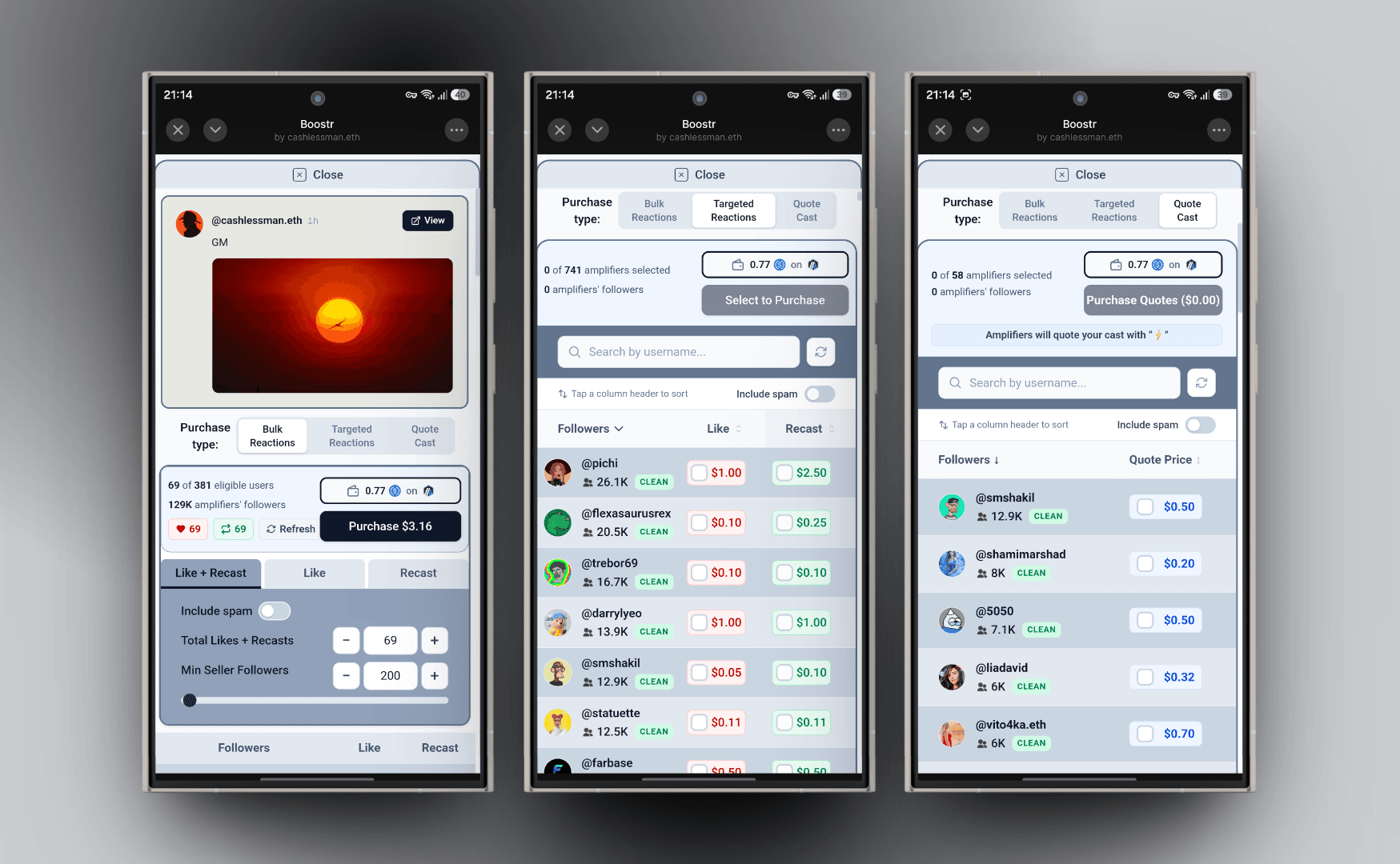 Boostr screen 3