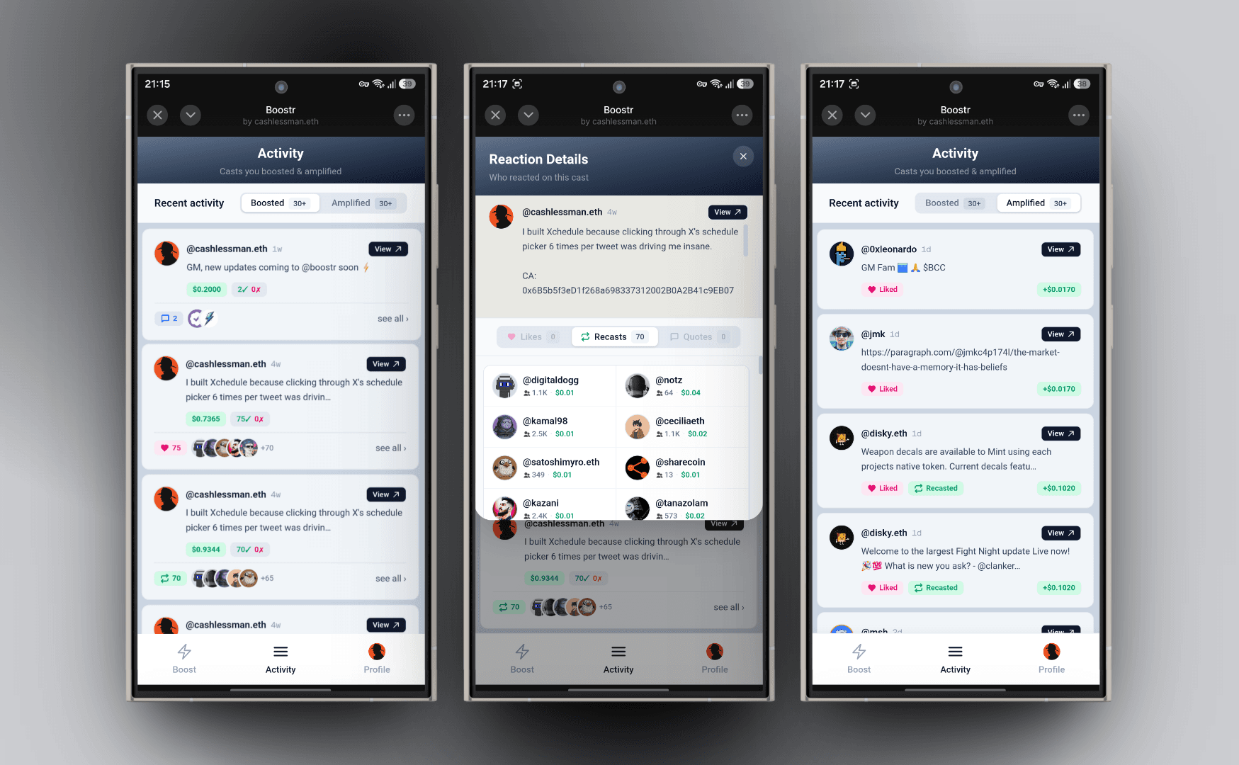 Boostr screen 4