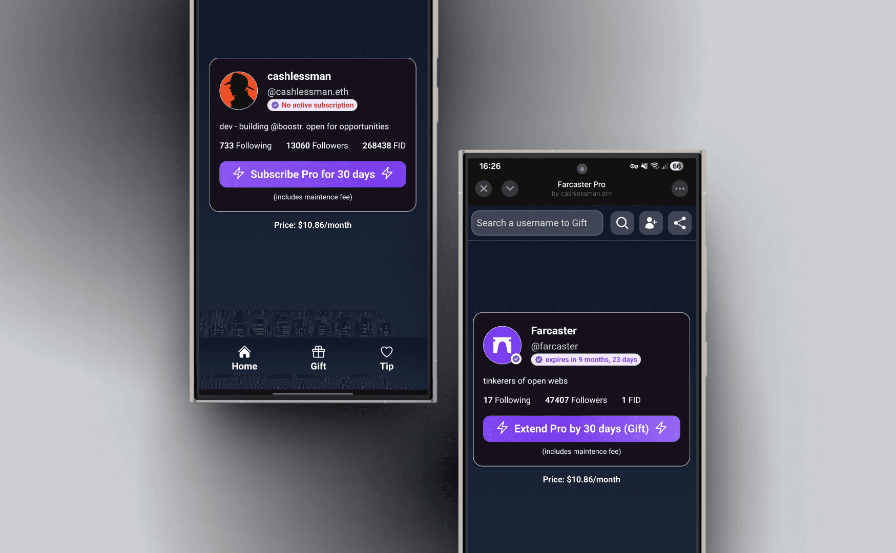 Farcaster Pro screen 1