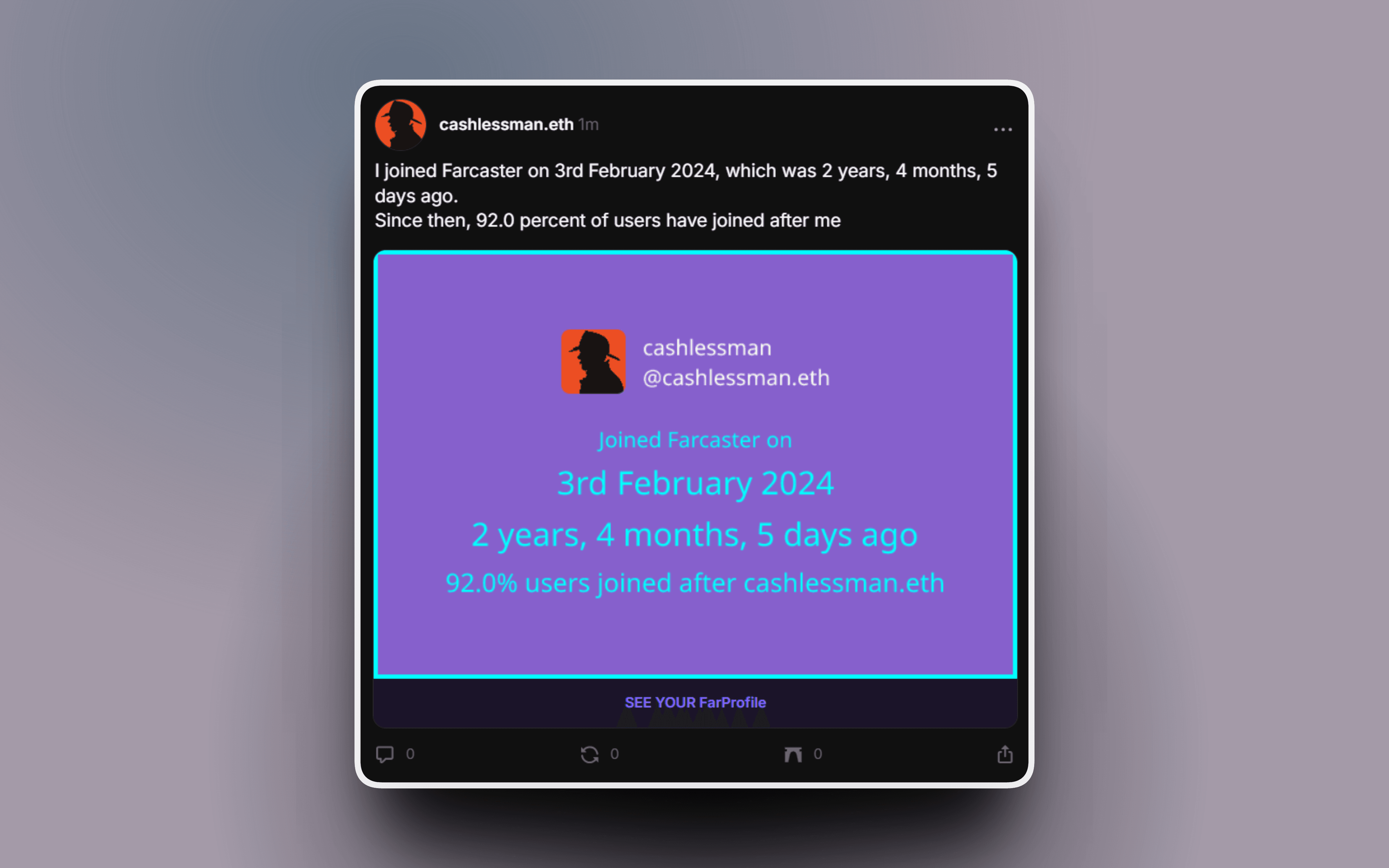 FarProfile screen 2