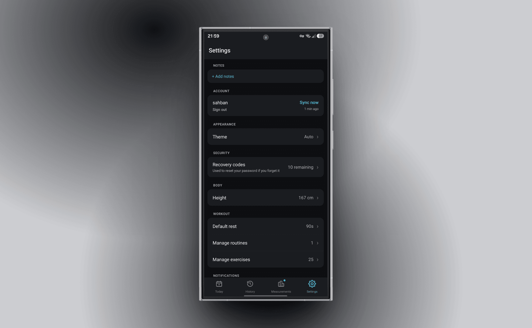 Trrack Fit screen 3